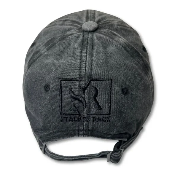 Acid-Wash Baseball Hat (BLACK) - Picture 4 of 4